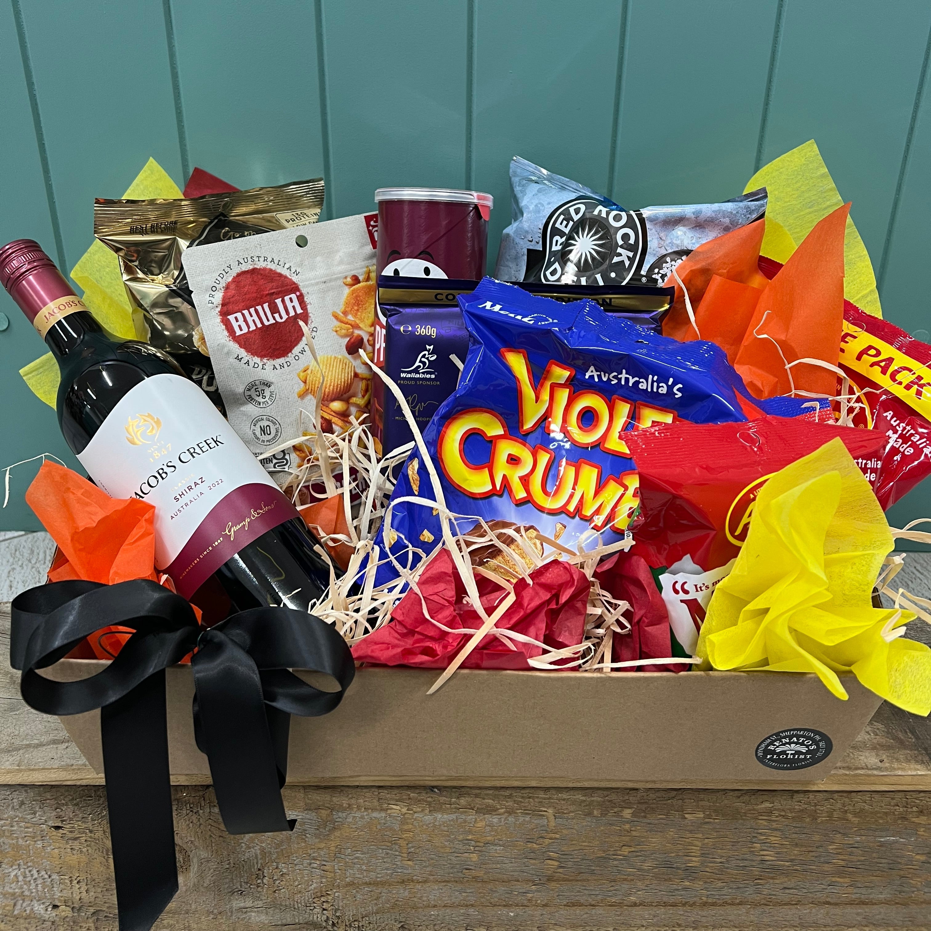 Sweet and Savoury Hamper with Red Wine